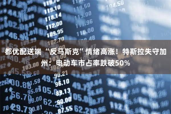 都优配送端 “反马斯克”情绪高涨！特斯拉失守加州：电动车市占率跌破50%