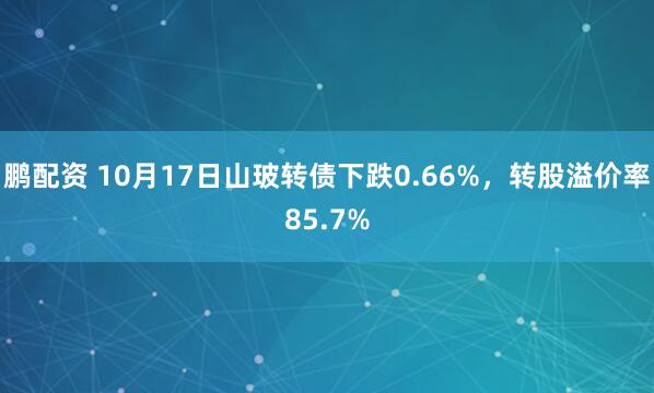 鹏配资 10月17日山玻转债下跌0.66%，转股溢价率85.7%