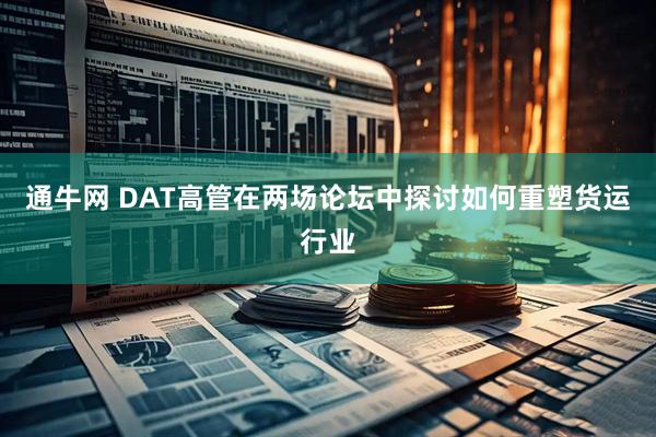 通牛网 DAT高管在两场论坛中探讨如何重塑货运行业
